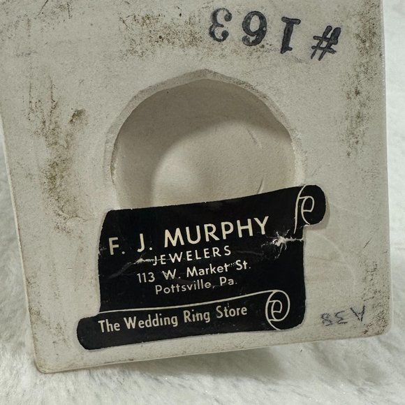 Vintage Black Owl on ceramic base crafted from Pennsylvania Coal Dust - Picture 5 of 10